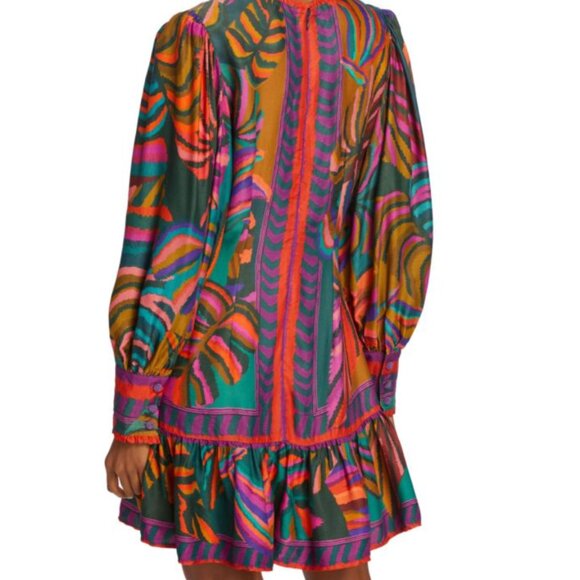 Farm Rio Colorful Foliage Mini Dress (sz L) - Picture 8 of 12